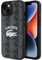 Lacoste LCHMP15SPIGK Coque pour iPhone 15/14/13 6,1 Noir Coque Rigide Monogramme Vintage Logo