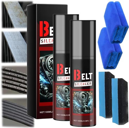 Conditioner for Car Engine Belt,Belt Dressing Spray Automotive,Car Belt Noise Spray,100ml Prolongs Belt Life Engine Belt,Noise Lubrication Protection Friction Reducer (2PC)