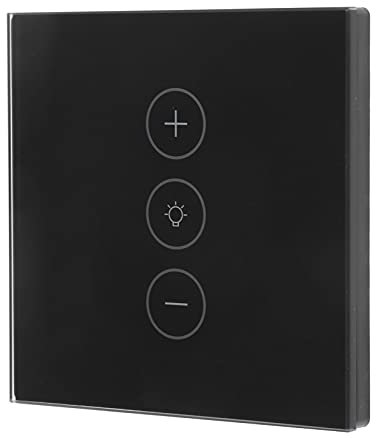 Smart Dimmer Schalter Timer Stufenlose Helligkeit Sprachsteuerung Dimmer 400W für für Zuhause (BLACK)