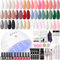 COSCELIA Kit Ongle Gel UV Complet 51PCS, 24 Couleurs Vernis Semi Permanent Poly Extension Gel, Ponceuse Pour Ongles UV Lampe Base et Top Coat Manucure Outils Accessoires Nail Art Kit