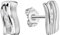Zeeme Basic Damen Ohrstecker 925/- Sterling Silber 1,0cm Gesandet/Glanz Zirkonia weiß 371220361