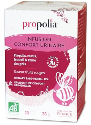 PROPOLIA - Infusions Bio Confort Urinaire - Propolis & Cassis - 20 Sachets