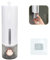 Seifenspender Wandmontage 400 ml, Duschspender Seifenspender Ohne Bohren Weiß, Duschgel Spender, Shampoo Spender Wand, Badezimmer Seifenspender, Seifenspender Manueller für Flüssigseife, Spülung