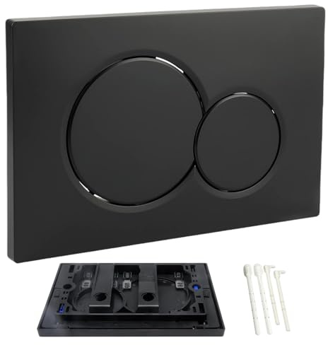 Banhey Dual Flush Actuator Plate, Compatible with Geberit 115.770.46.5. Replacement Parts for Concealed Cistern Toilet Repair (Black)