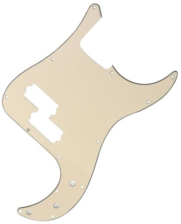 DRESSOOS 13löcher P-bass Pickguard Beige Scratch Plate Schutzplatte Passend Für Pb Bassgitarren Zubehör Ersetzt Originalteile