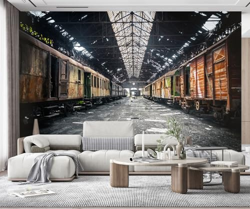 MIWEI Wallpaper Papier Peint Ruines Industrielles Rétro Papier Peint Panoramique Intissé Tapisserie Poster Chambre Salon Decoration Murale 200x140cm -Z3661