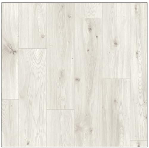 Greaq LFSGRH00612 Bloom Oak White Ivory Wood Effect Click Laminate Flooring-Plank (10mm),For All Rooms & Commercial Use, Suitable for Underfloor Heating-Covers 1.69sqm(Single Pack Contains 7 Planks)