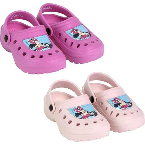 CERDÁ LIFE'S LITTLE MOMENTS Disney Minnie Maus Kinder Clogs – Niedliche, leichte und Bequeme Hausschuhe mit Rutschfester Sohle Küchenschuhe, 26 EU