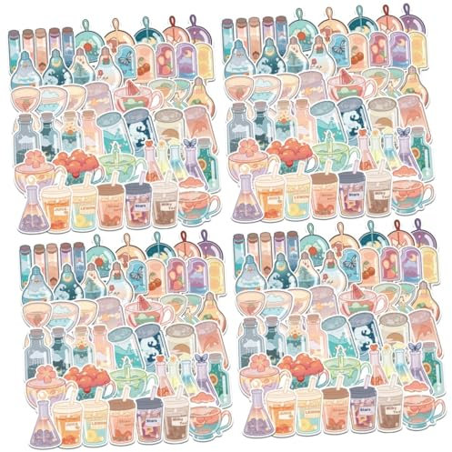 Abaodam 4 Ensembles Cahier Stickers Portable Skeatbord Bycicle Lattes Éclairage De Garage Plafonnier Led Autocollants De Voiture Autocollants Pour Bagages Pvc Auto-adhésif 50 Pièces * 4