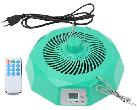 Zerodis Lampada Riscaldante per Bestiame, Riscaldamento per Animali Domestici, Lampada Riscaldante per Animali Domestici, con Telecomando, Temperatura Regolabile, (Plug 220v)