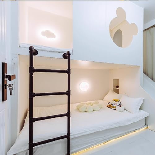 Scala multiuso per letto a soppalco in metallo resistente per soffitta e cantina, 105 cm, ricambio per interni ed esterni