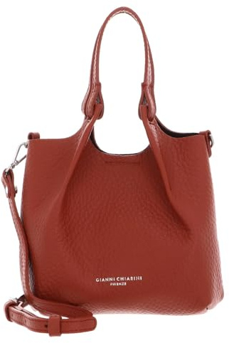 Gianni CHIARINI Leder Handtasche Schultertasche Dua Handbag Brick Red - T. Moro terracotta