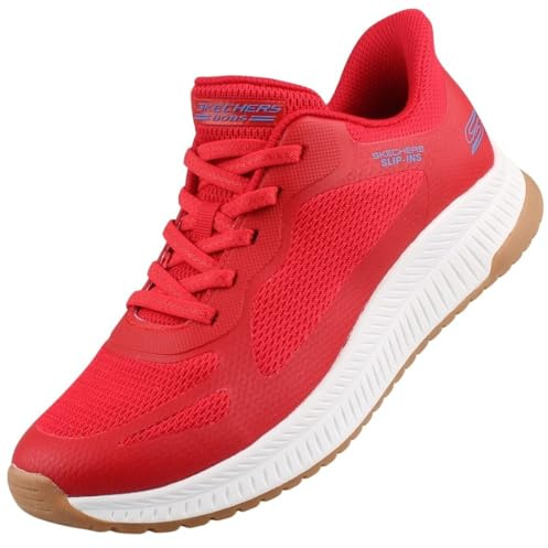 Skechers Slip-Ins Bobs Squad 4 Staple Look Damen Sneaker Rot EU 41