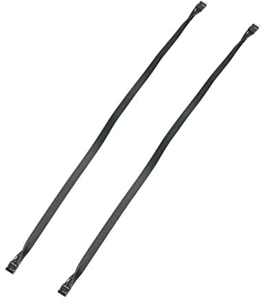Cpolebev 2 StüCk Motherboard HD Audio 9Pin Stecker auf Buchse VerläNgerung Kabel für PC DIY Schwarz, 50CM