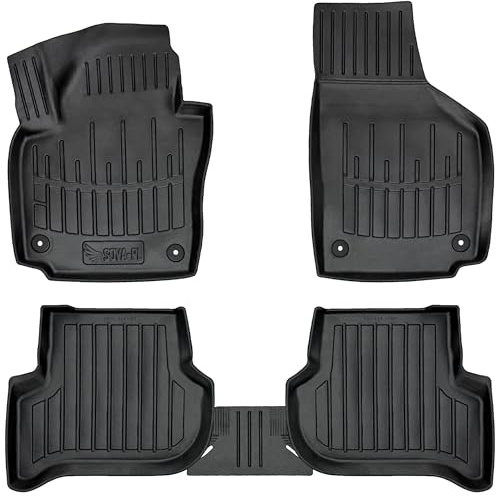 Gummimatten 3D passend für Skoda Yeti (2009-2017) SUV | Gummimatte | Auto Fußmatten Gummi | rutschfeste Antirutschmatte | Fussmatten Auto | Auto Fußmatte