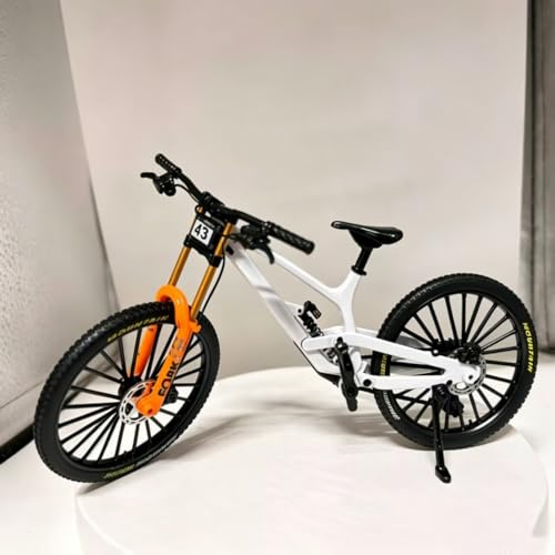 Générique 1:10 Verhältnis Druckguss-Legierung Mini BMX Mountainbike Fingermodell Spielzeug Bürodekoration Handwerk für Fahrradliebhaber (Weiß-43)
