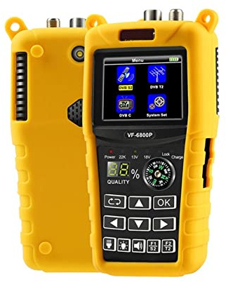 Cercatore di satelliti, VF 6800P Satellite Finder DVB-T2 DVB-S2 DVB-C MPEG4 Digital Sat Meter LCD da 2,4 pollici HD for sintonizzatore TV