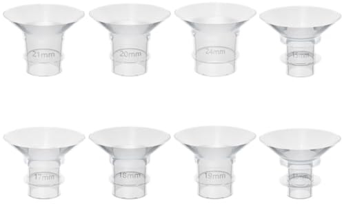Insert Bride 8 Pièces 13 à 24mm en Silicone Blanc | Insert de Bride de 19mm, Insert de Tire Lait, Embout pour Tire Lait, Compatible Pompe Électrique