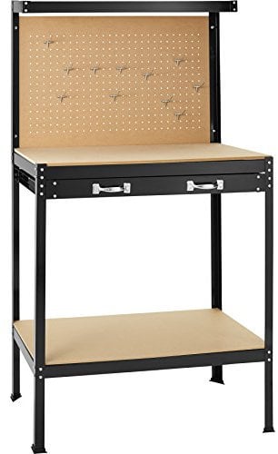 TecTake Banco da lavoro | in metallo ripiegabile | con pannello portautensili (81 x 41 x 145 cm | No. 402749)