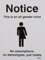 Caledonia Signs 17095E englisches Schild „Notice This Is An All Gender Toilet“