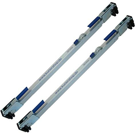 kuriershop 2 x Zwischenwandverschluss, verstellbar 1,14m - 2,71m, Stahl, glanzverzinkt, 3-Röhren-Design