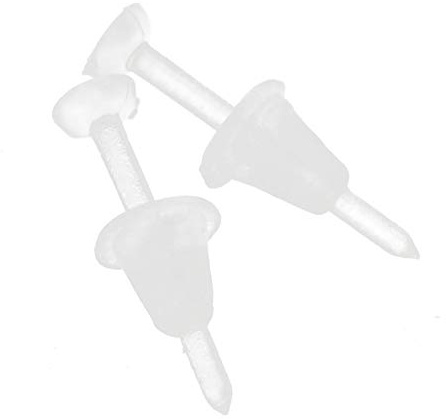 Ototec Gummi-Kunststoff Ohrring-Retainer, Sicherheits-Ohrstecker, transparent, durchsichtig farblos