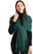 EASE LEAP Mujer Bufanda con Tacto Cachemira Fiesta Chal para Boda Suave Pashmina Foulard 200 * 70cm (Verde oscuro)