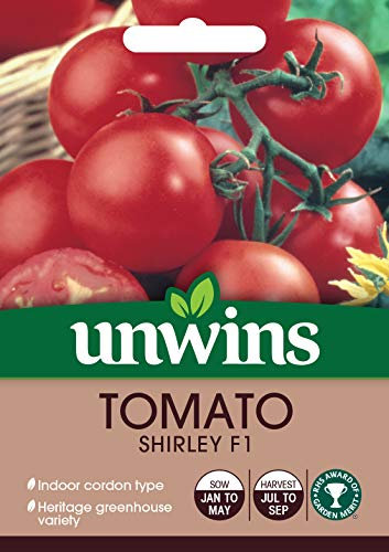 Unwins 30310638 Tomato (Round) Shirley F1 Seeds, Clear