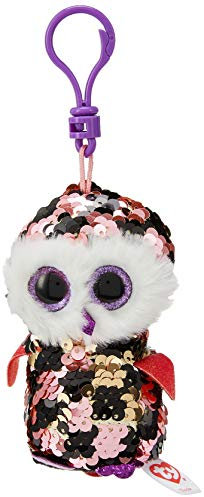 Ty Checks Owl Paillettenclip blau One Size, Cm. 11