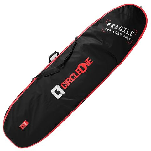 Circle One Doppelter Surfbrett Reisetasche (passt 2 Taschen), Rot, 2.45m (8ft)