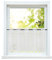 ESLIR Scheibengardine Landhaus Bistrogardine Küche Gardinen Transparent Vorhänge mit Stickerei Kurzgardine Bestickt Voile Blätter Weiß HxB 75x110cm 1 Stück