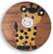 ART-CRAFT Vielseitiger Kinderhocker Holzhocker rund aus Massivholz Tiermotiv Giraffe Baby mit vielen Einsatz Möglichkeiten