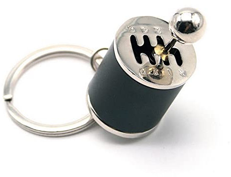Keychain Gadgets, Key Chain Ring Toy Keychain Gear Shifter Keychain, Auto Part Model Metal Keychain Mini Keychain Auto Part Model, for Your Car Keys for(Black)