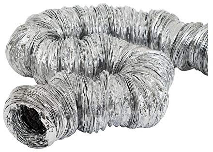 Ø 160mm / 6.3 inch Flexible Air Duct for Cooker Hood, Air Conditioner, Extractor Fan, Tumble Dryer - 10m / 32.8 ft Exhaust Hose - Ventilation Ducting - Polyester