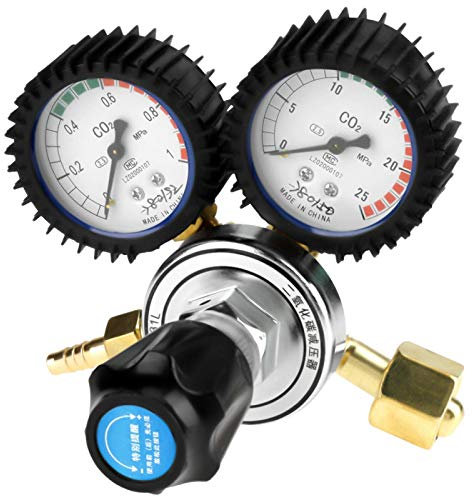 Gas Bottle Regulator, CO2 Gas Bottle Regulator Carbon Dioxide Welding Pressure Reducer G5/8 for Gas Welding, Cutting, Chemical