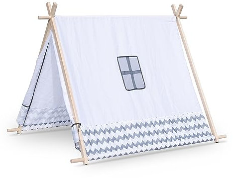 Tobar Play Tent Playhouse with Wooden Supports and Canvas Cover,Assorted Designs,38396