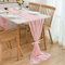 CHUQING Tischläufer Chiffon Tischdeko Hochzeit Tischläufer Tischdekoration 300cm Modern Table Runner