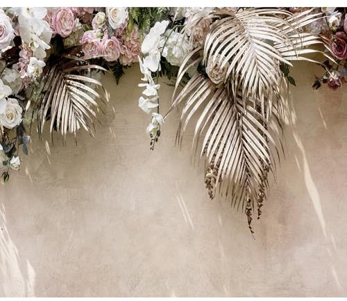 decomonkey - Papier Peint Panoramique Fleurs 350x256 cm - Décoration murale moderne – Tapisserie décorative pour chambre salon - Fleurs plantes nature