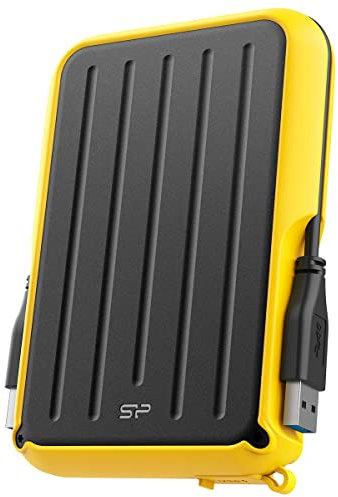 Silicon Power Externe Festplatte A66, 5 TB, kompatibel mit PS5 PS4 Xbox One PC und Mac, Gelb