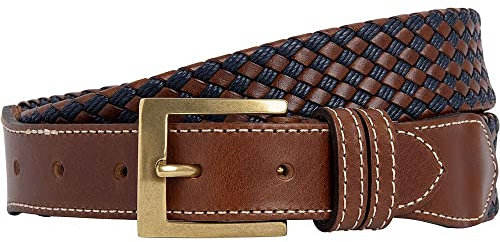 HACKETT LONDON Herren Plait Lthr Cord Belt, Blue, 28