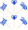 Blumomon 36 Pack We Will Miss You Cupcake Toppers Glitter Heart Good Luck Cupcake Picks Decorations for Going Away Retirement Theme Party Supplies Blue