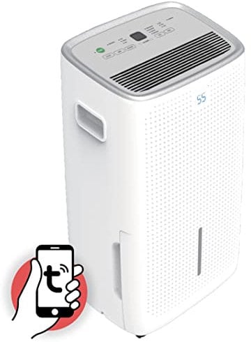 Deumidificatore 30L con sollevamento collegato, 40 m2, 460 W, serbatoio e tubo di scarico, pompa di sollevamento fino a 3 m, ideale cantina (WiFi)