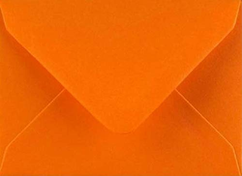 C5 Coloured Envelopes for A5 Greeting Cards Wedding Invitations & Crafts V Flap, Peel & Seal Flap (162x229mm) Pack of 50 (Orange)