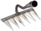 ＨＡＯＡＮＧＺＨＥ Garden Rake Heavy Duty Soil Rake, Carbon Steel Rake For Gardening, Garden Rake, Soil Rake, Leaf Rake, Turf Rake, Grass Cutter, Rake, Garden Tools, Einfach zu bedienen