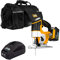 JCB 18V Cordless Jigsaw, 4.0Ah Battery, Fast Charger, Variable Speed & Adjustable Foot Plate, Tool-Free Blade Changing, Led Light & 4 Stage Pendulum, 20 Power Tool Kit Bag, 3 Year Warranty