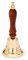 NKlaus Maritim Tischglocke aus Messing mit Holzgriff 12,5cm hoch Tischklingel 11578