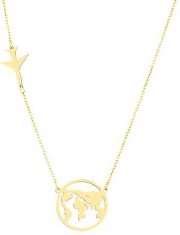 UnLou Halskette Anhänger Flugzeug Globus Reisende Anhänger Mode Choker Ketten Charms Männliche Halskette Für Frauen Schmuck Geschenk Geburtstagsgeschenke