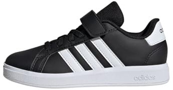 adidas Unisex - Bambini Grand Court 2.0 Shoes Children, Core Black/Cloud White/Core Black, 33 1/2 EU