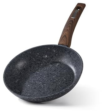 HOUSZY Non-Stick Induction Cookware: Granite Coated Pot & Pans Cookware Set, Frying Pan, Grill Pan (24CM Frying Pan)