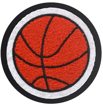 Große Aufnäher zum Aufbügeln für Basketball, Chenille, Basketball, Letterman, Jacke, Sport, bestickte Flicken für Kleidung, Jersey, Jeans, Tasche, 9,5 cm